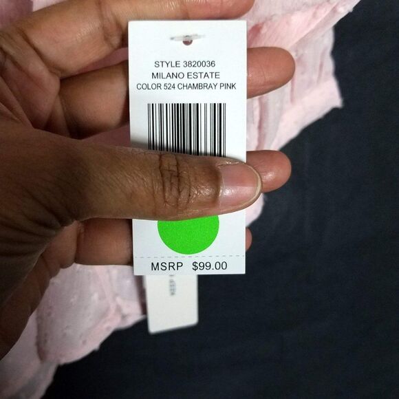 Court & Rowe Pale Pink Clip Dot Blouse - Picture 9 of 10